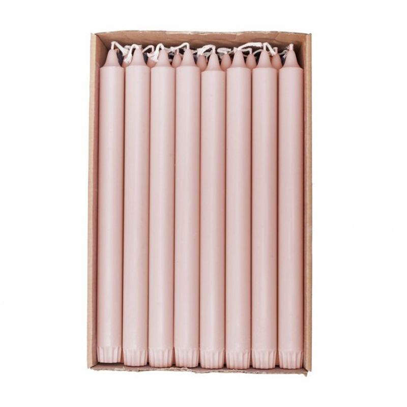 Kronelys 28cm Pudder Rosa