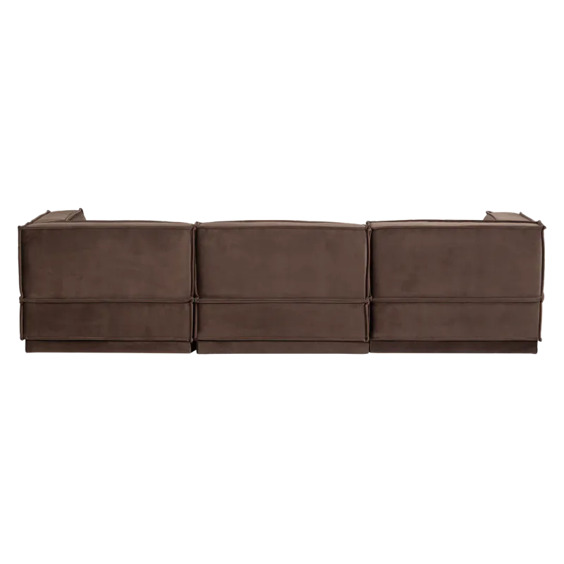 Manu Sjeselongsofa - Velvet brown - Venstre
