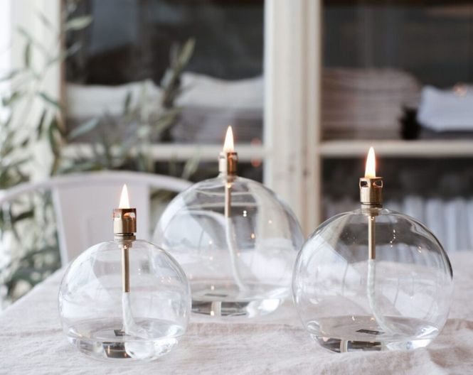 Bilde av Peri Oljelampe Rund Brass Large