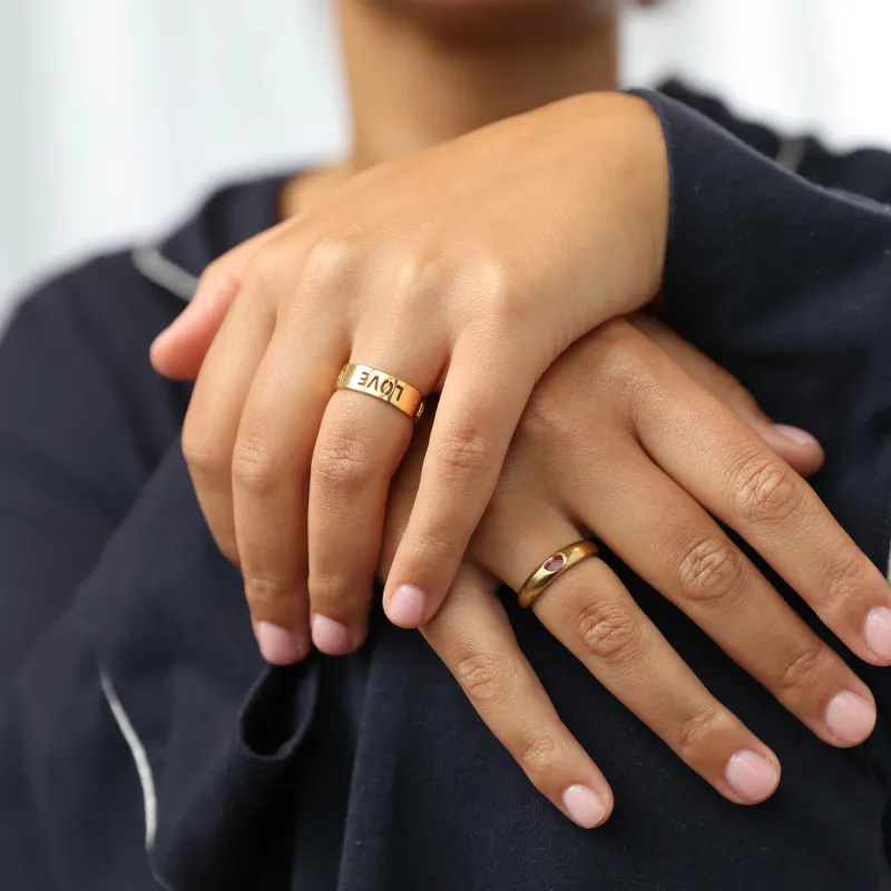 JIVE - LOVE LETTER RING STAINLESS STEEL