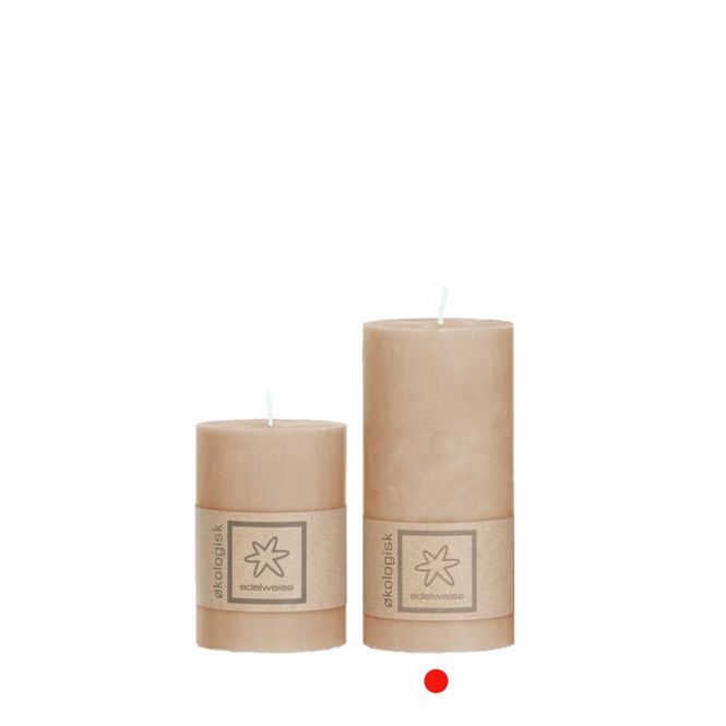 Hovedbilde Kubbelys 100% stearin 7*15cm Warm beige