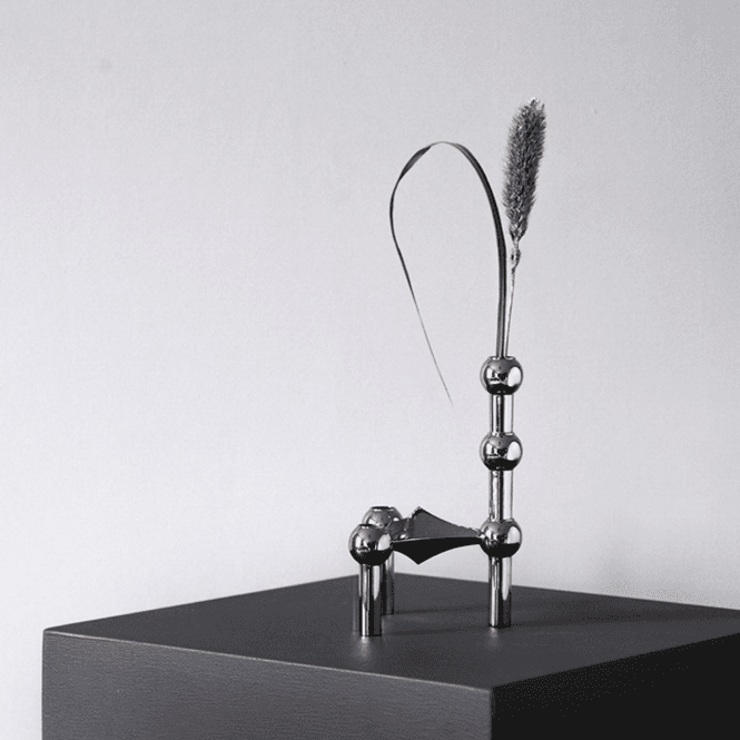 Hovedbilde Stoff Nagel Vase, sort chrome