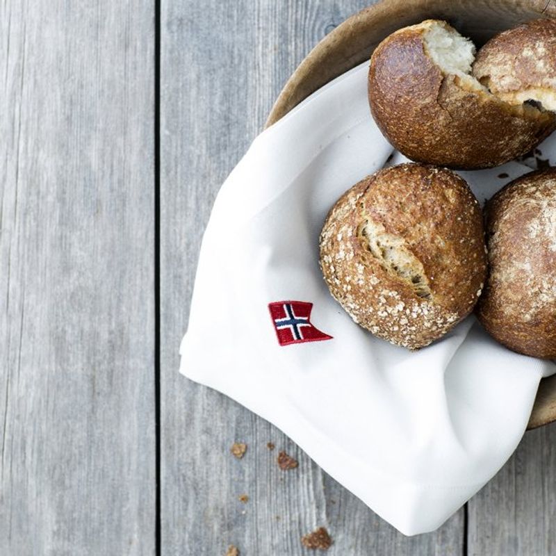 L.S Servietter med norgesflagg 2pk