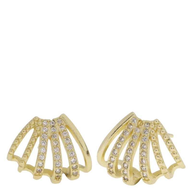 Rita - Crystal Clam Earring Studs
