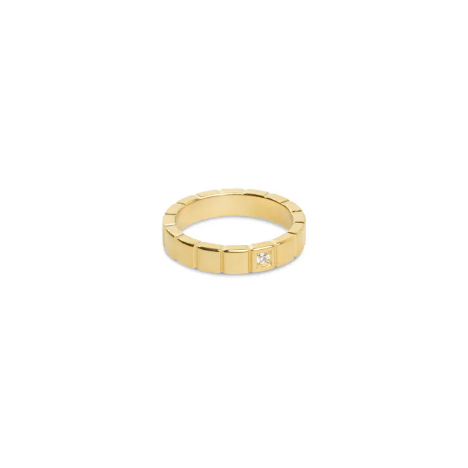 Hovedbilde EMELYN - CRYSTAL RING STAINLESS STEEL GOLD