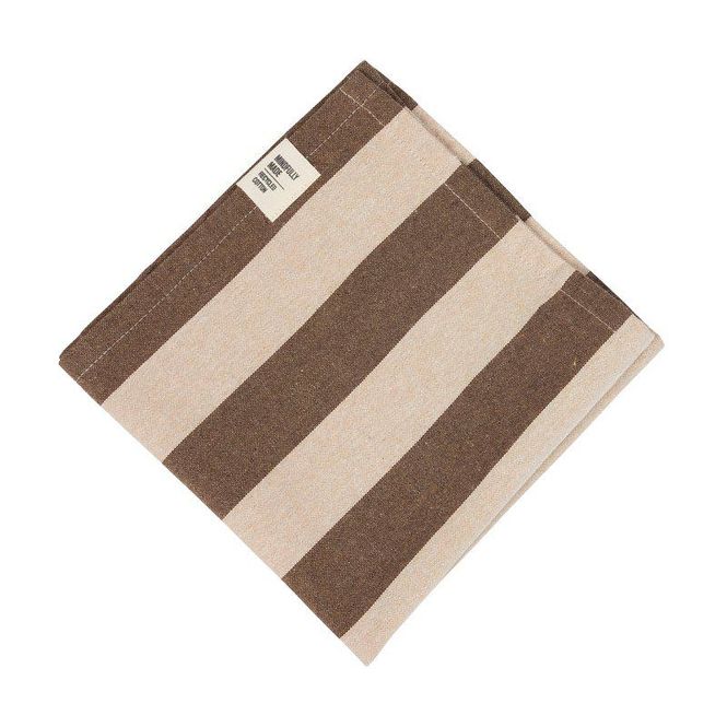Hovedbilde Amalia tøyservietter 4pk Brun/offwhite