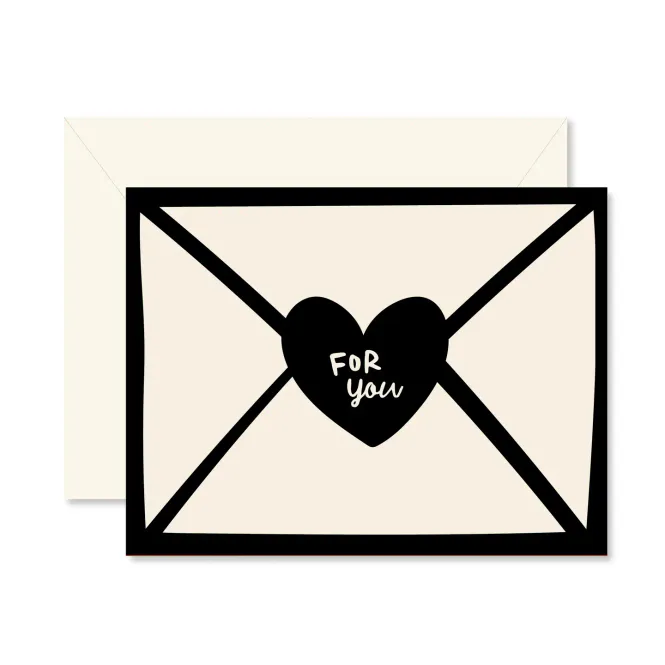 Hovedbilde Greeting card - For You Love Letter Black